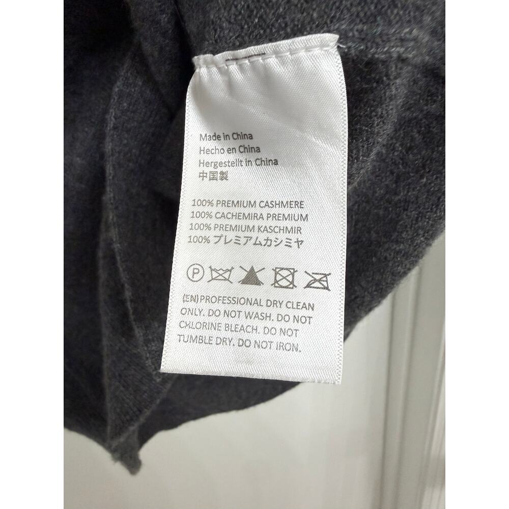 Cashmeren Long Profile Button Front Cardigan 100% Cashmere Casual Gray Sz S - Picture 5 of 7